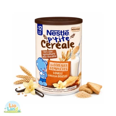 سرلاک غلات Nestle کامل کوکی وانیل مدل p’tite مناسب ۱۲-۳۶ ماه