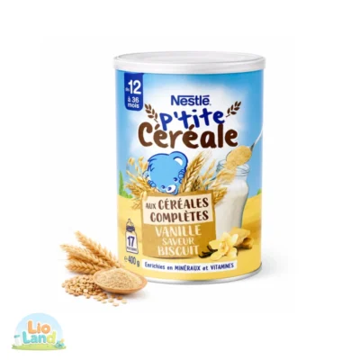سرلاک غلات کامل وانیل nestle مدل p’tite مناسب +۶ ماه