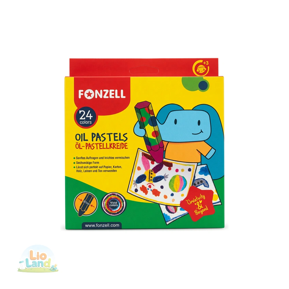 lioland-fonzell-oil-pastels پاستل روغنی ۲۴ رنگ فونزل Fonzell