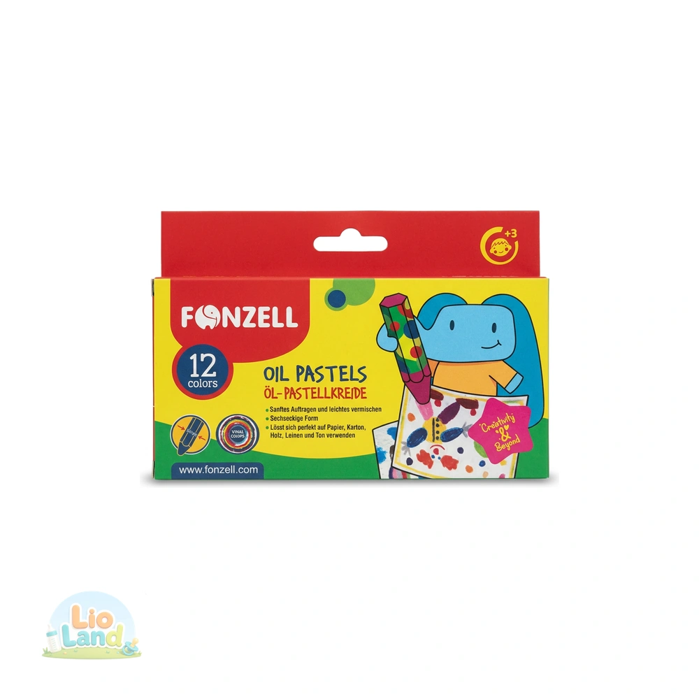 پاستل روغنی ۱۲ رنگ فونزل Fonzell